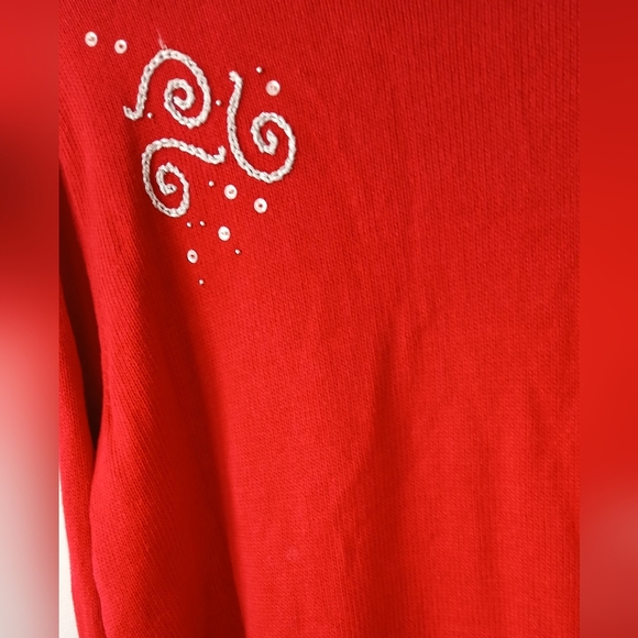 CJ Banks Collectible Christmas Sweater Beaded Embroirdered Women 1X Grannycore - Picture 11 of 11